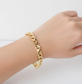 14K Solid Gold Cuban Link Chain Bracelet 6 mm – Real Gold Luxury Jewelry for Men & Women